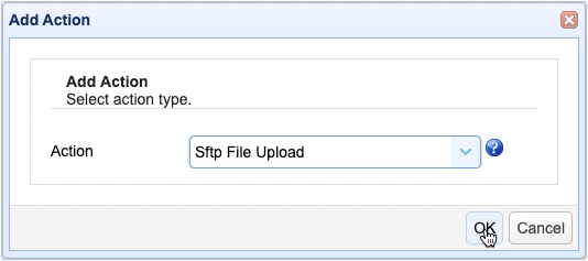 sftp file upload action